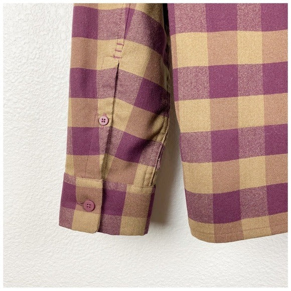 Lululemon Mason’s Peak Flannel in Check Plaid Mini Dark‎ Adobe Frontier - Small