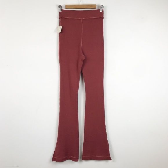 Free People NWT  Under The Stars Slim Flares in Rosewood Size Large