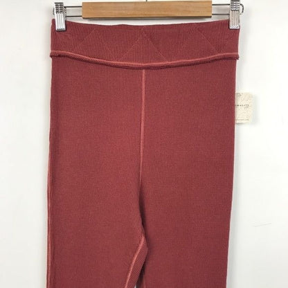 Free People NWT  Under The Stars Slim Flares in Rosewood Size Large