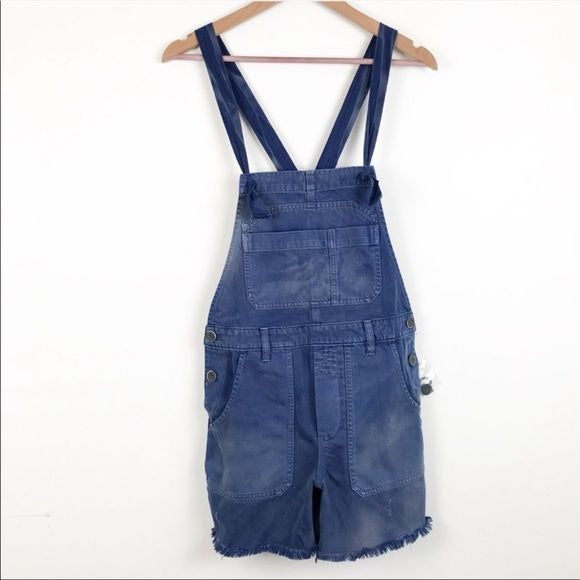 Free People NWOT Feel The Love Blue Shortalls Size 0