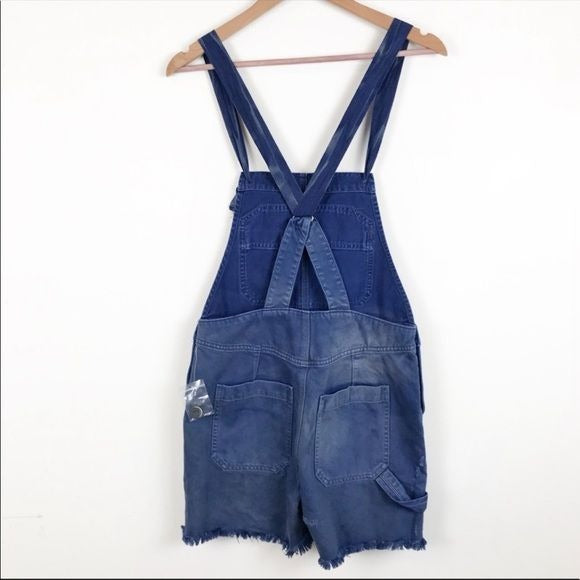 Free People NWOT Feel The Love Blue Shortalls Size 0