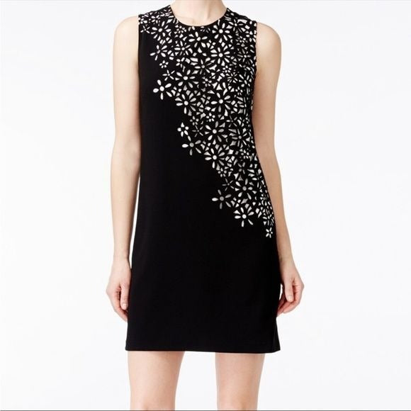 Calvin Klein Laser Floral Cutout Shift Dress Size 8P