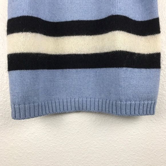 Gucci Girls Blue Striped Short Sleeve Sweater Dress Size 6