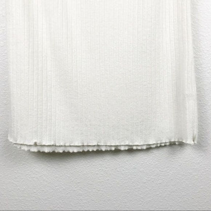 Free People Beach White Ribbed Panama Skirt Set Size Small