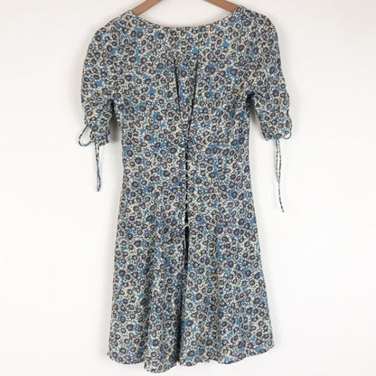 Free People Laced Up Mini Dress in Ivory Combo Size XS