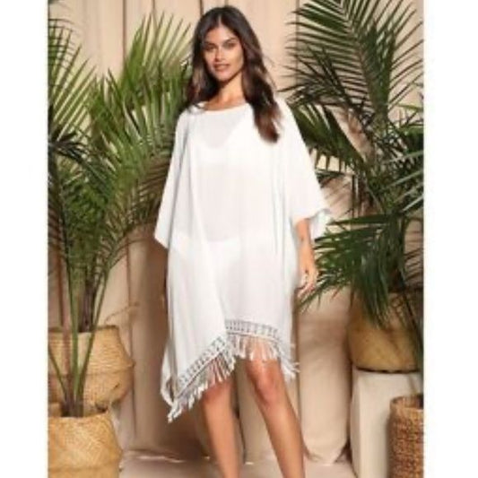 Lulus To the Hills Ivory Crochet Cover-Up One Size
