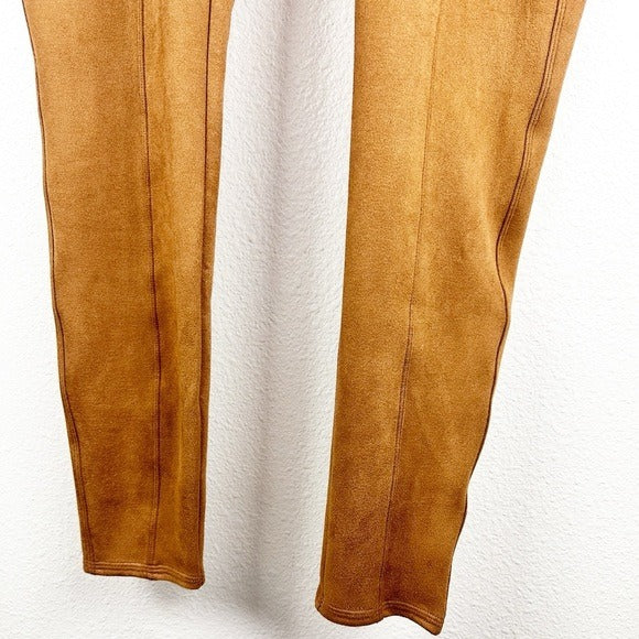 NWT Spanx Faux Suede Leggings in Rich Caramel Size 1X