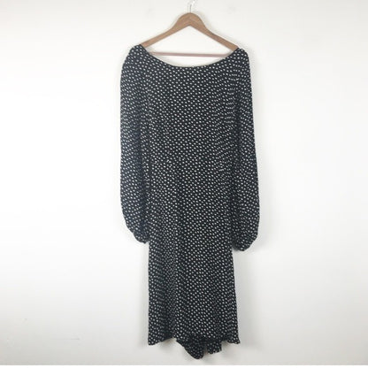 Anthropologie Eva Polka Dot Midi Dress Size 8