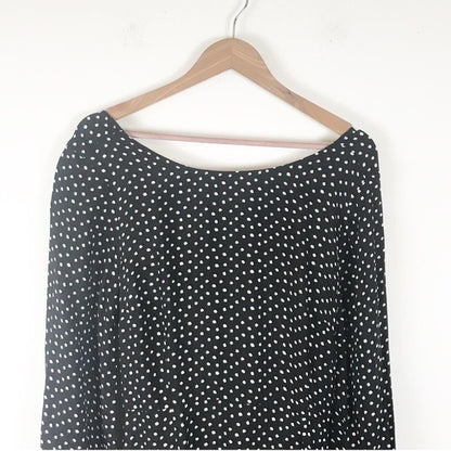 Anthropologie Eva Polka Dot Midi Dress Size 8