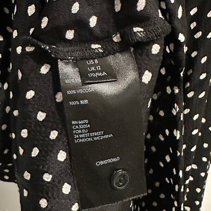Anthropologie Eva Polka Dot Midi Dress Size 8