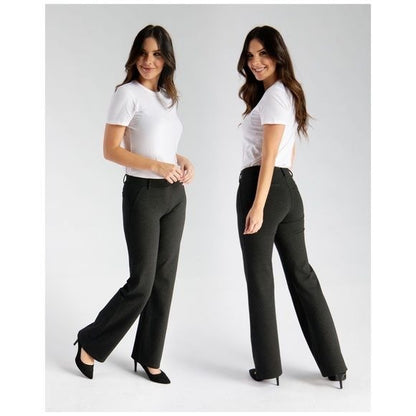 Betabrand Dress Pant Yoga Pants in Charcoal Size Medium Petite