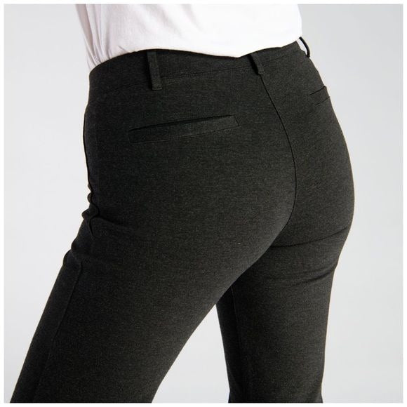Betabrand Dress Pant Yoga Pants in Charcoal Size Medium Petite