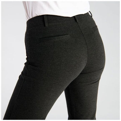 Betabrand Dress Pant Yoga Pants in Charcoal Size Medium Petite
