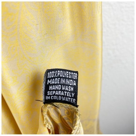 Fashion Fuse Yellow Printed Maxi Dress Size Medium