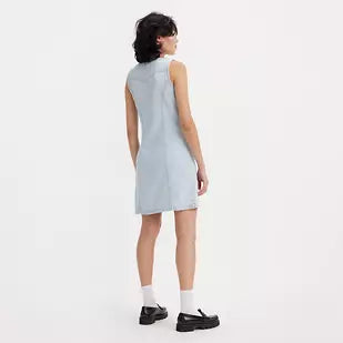 levi's women's thora denim mini dress Levis Thora Denim sleeveless short dress Blue