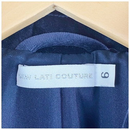 Sew Lati Couture Kids Navy Velvet Suit Size 6