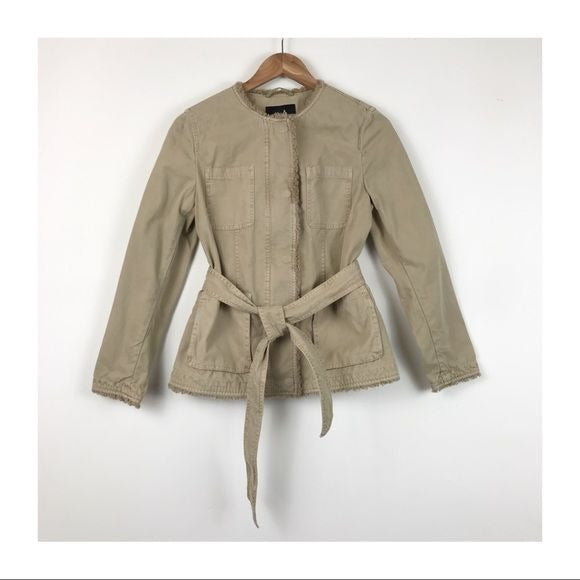 Banana Republic Military Wrap Jacket with Fringe Edges Size XSP