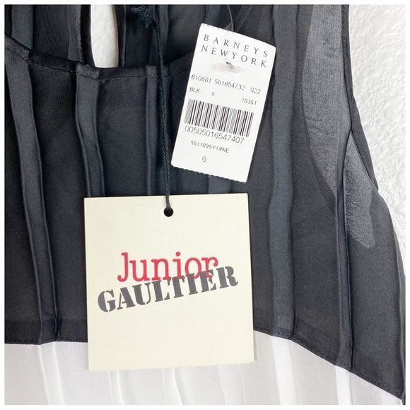 Junior Gaultier NWT Kids Black and White Dress Size 6