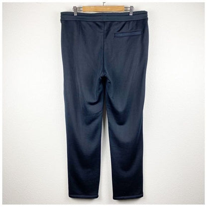Vince Navy Drawstring Pintuck Track Pants in Coastal Blue Size Large