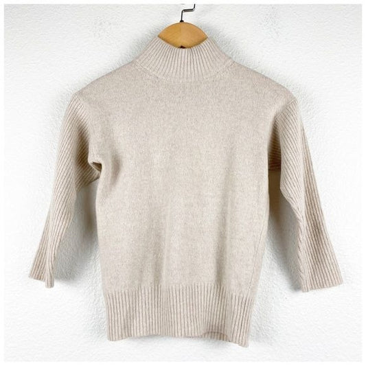 Dolce & Gabbana Cashmere Beige Mock Neck Sweater Size 6