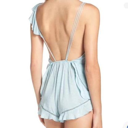 Free People Intimately One of These Days Romper in Sea-foam Size Small