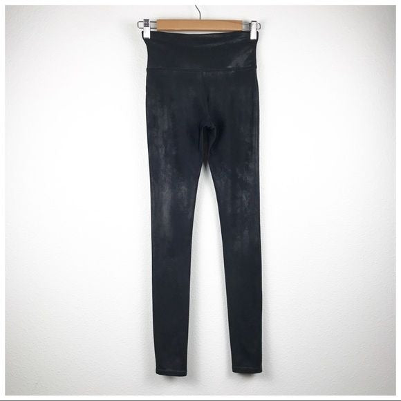 Spanx Faux Leather Black Leggings Size Small