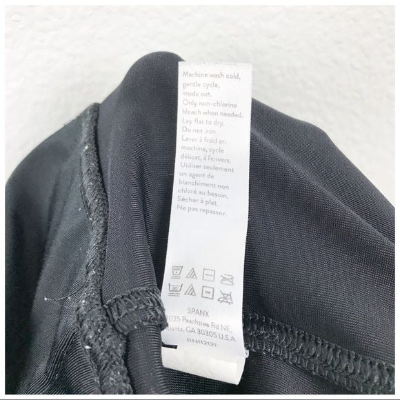 Spanx Faux Leather Black Leggings Size Small