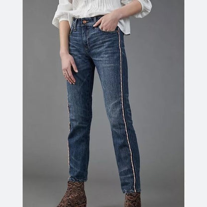 Anthropologie Pilcro Side Stripe Slim Boyfriend Jeans Size 32