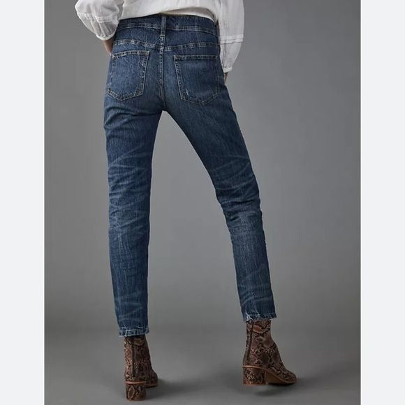Anthropologie Pilcro Side Stripe Slim Boyfriend Jeans Size 32