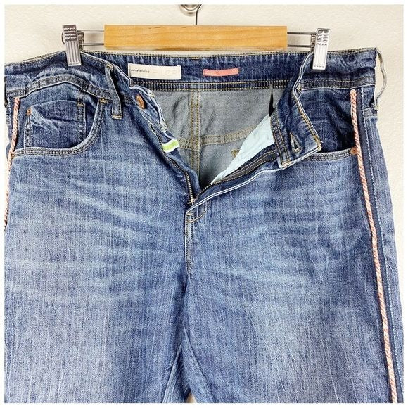 Anthropologie Pilcro Side Stripe Slim Boyfriend Jeans Size 32