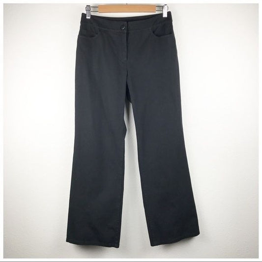 Eileen Fisher Black Cotton Pants Size 27/28 Petite