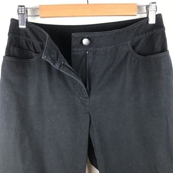 Eileen Fisher Black Cotton Pants Size 27/28 Petite