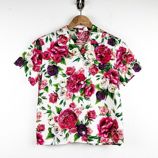 Dolce & Gabbana Girl’s Colorful Floral Short PJ Set - 11/12