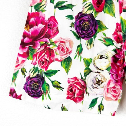 Dolce & Gabbana Girl’s Colorful Floral Short PJ Set - 11/12