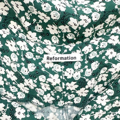 Reformation Marlowe Mini Dress in Cilantro Size Small