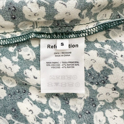Reformation Marlowe Mini Dress in Cilantro Size Small