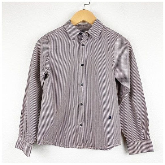 Bonpoint Gray & Pink Striped Button Down Size 6